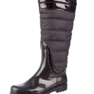 Burberry Black Quilted Rain Boots